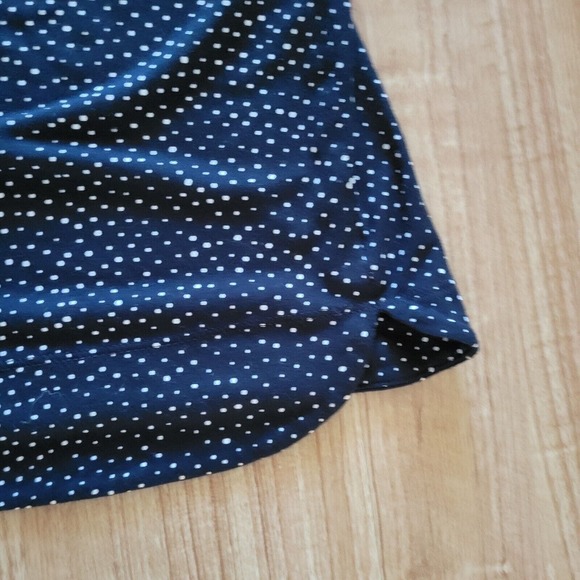 J JIll Wearever Top Shirt Womens Large Black White Swiss Dot Stretchy Everyday - Picture 6 of 12